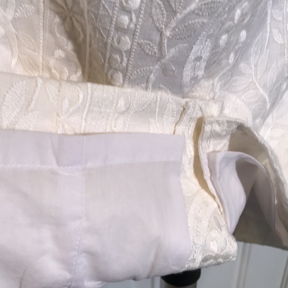 W by Worth White Embroidered Pencil Skirt Size 4 w/ Back Zip and Vent NWT - Picture 5 of 10